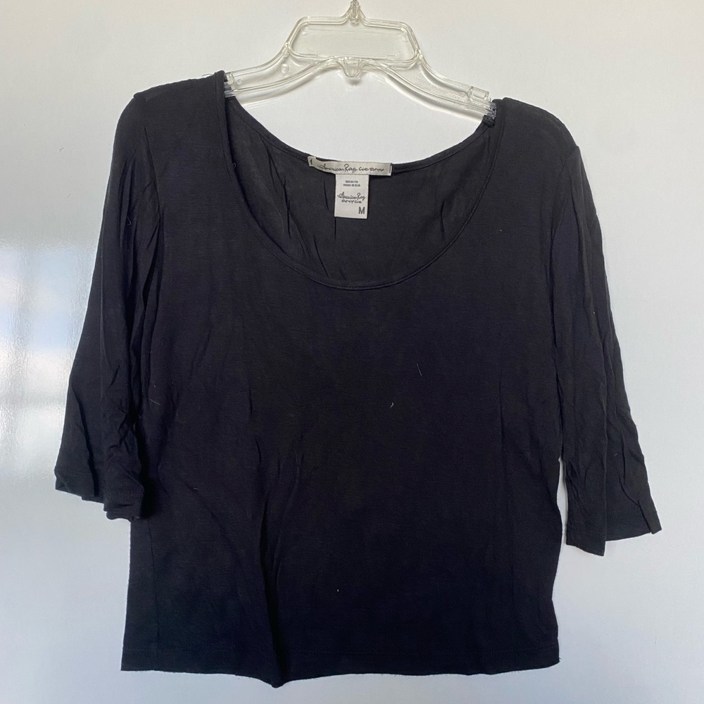 American Rag black and blue shirt sleeve cut off